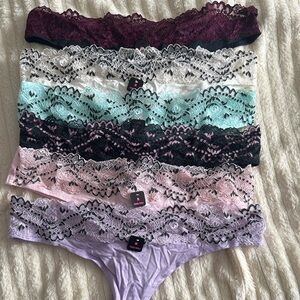 lace trim thong bundle